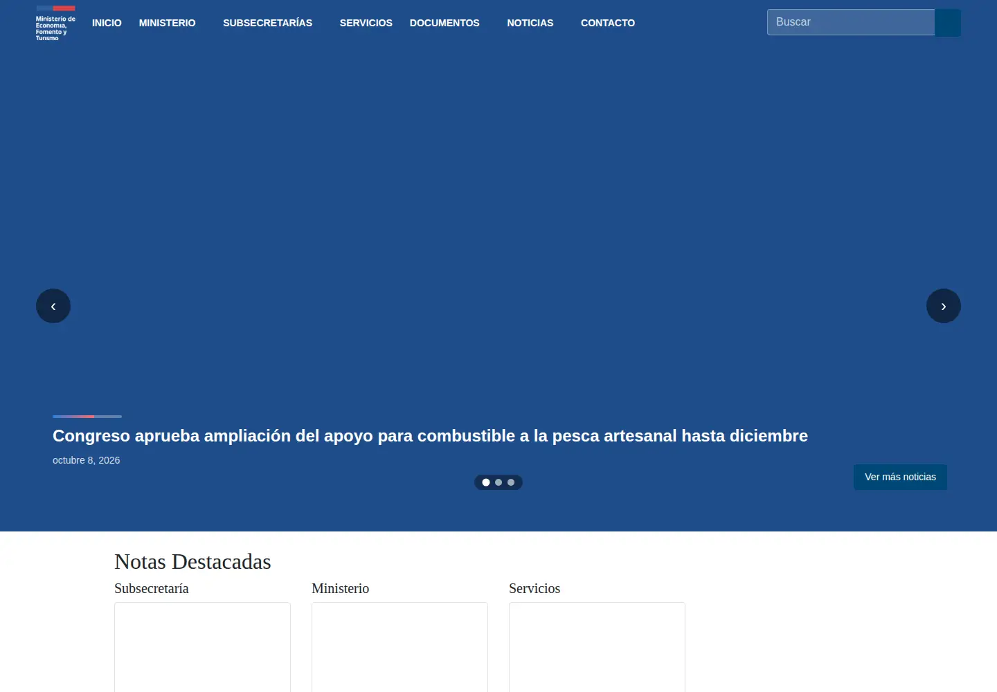 Screenshot of economia.gob.cl
