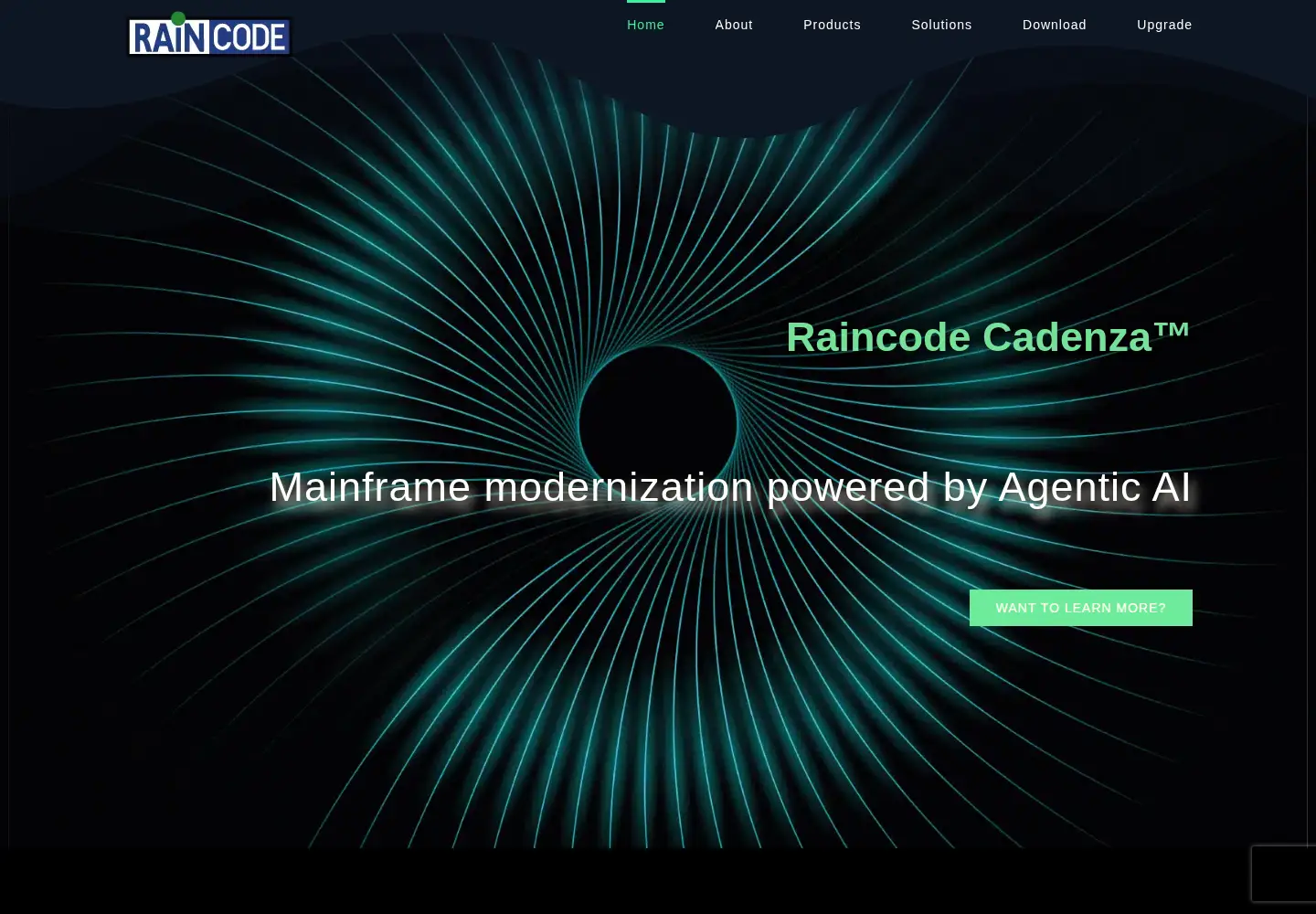Screenshot of raincode.com