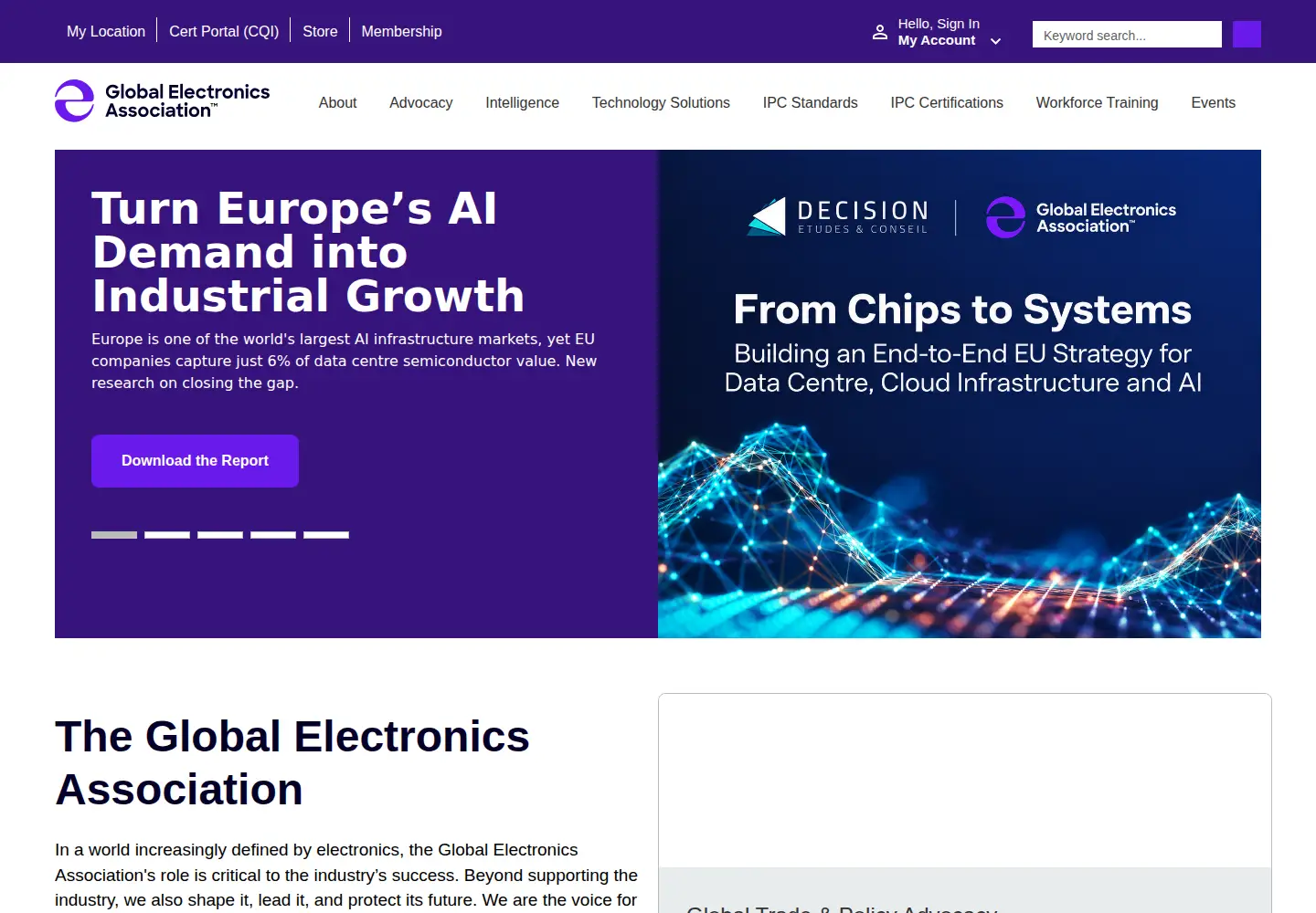 Captured homepage of ipc.org in the current scan