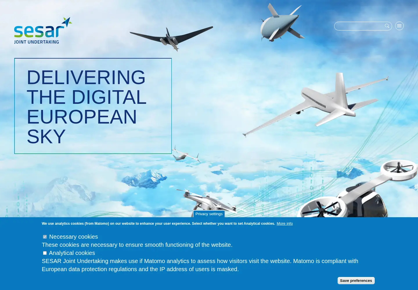 Screenshot of sesarju.eu