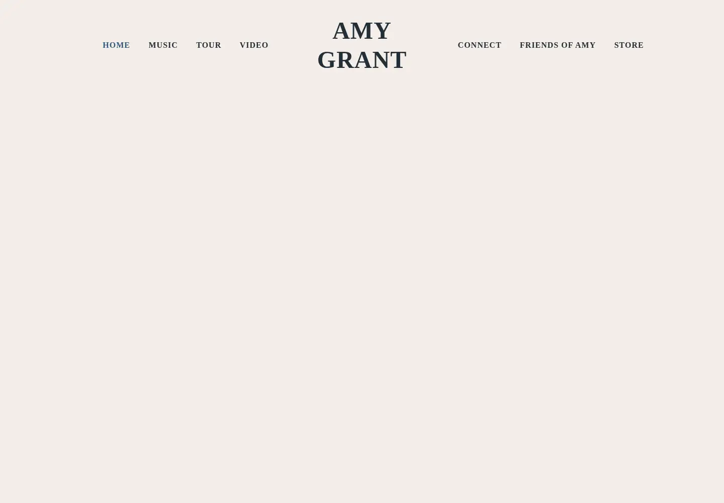 Captured homepage of amygrant.com in the current scan