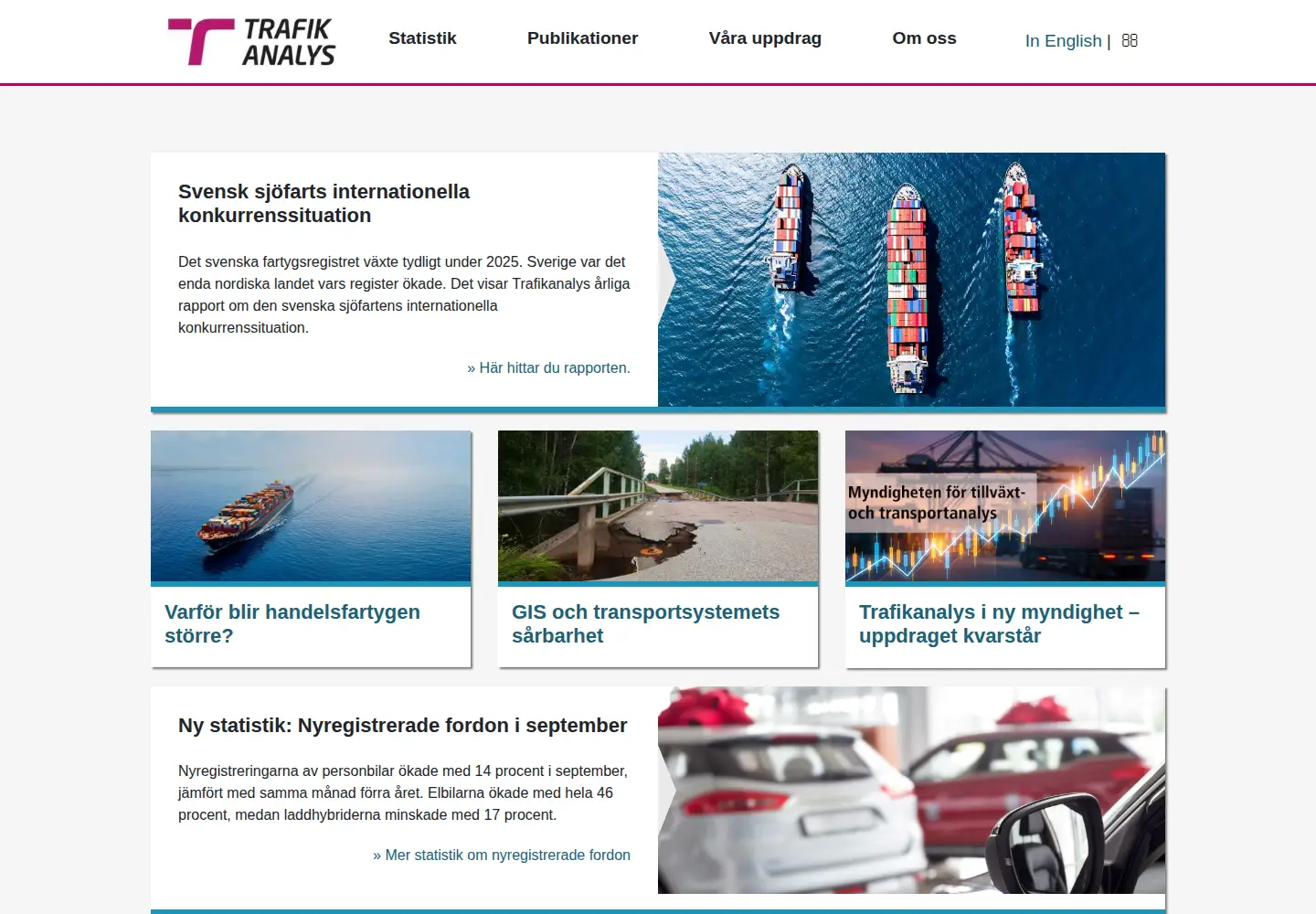 Captured homepage of trafa.se in the current scan