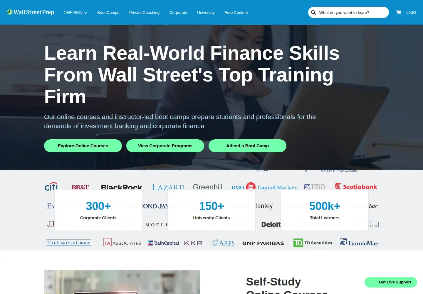 Screenshot of wallstreetprep.com