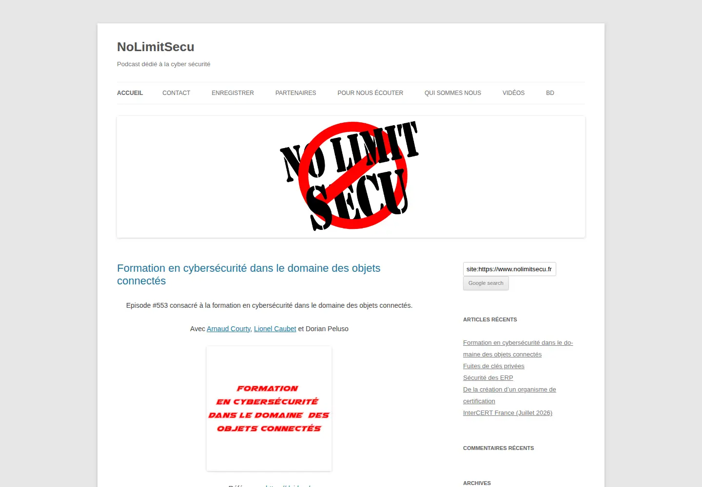 Screenshot of nolimitsecu.fr