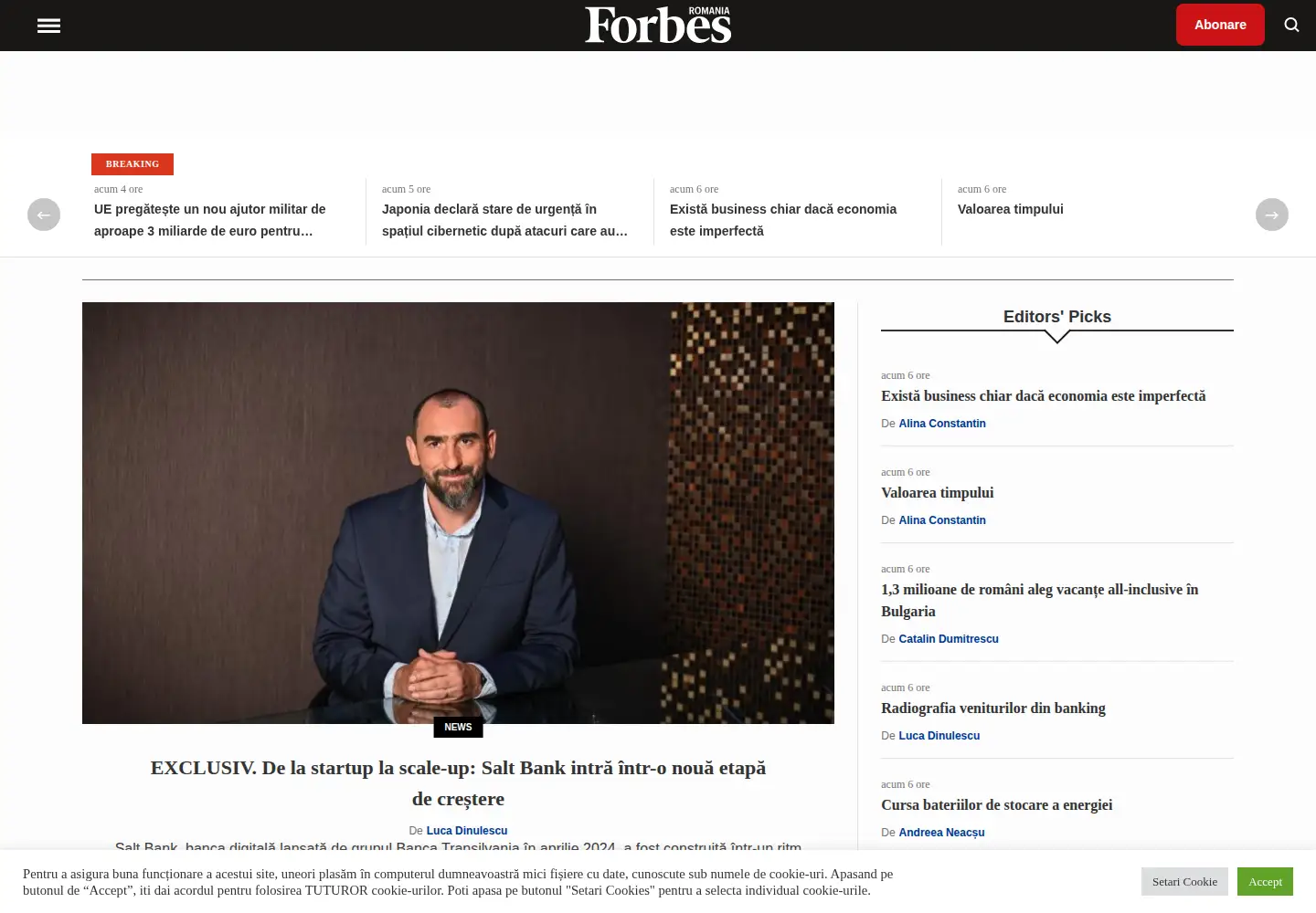 Screenshot of forbes.ro
