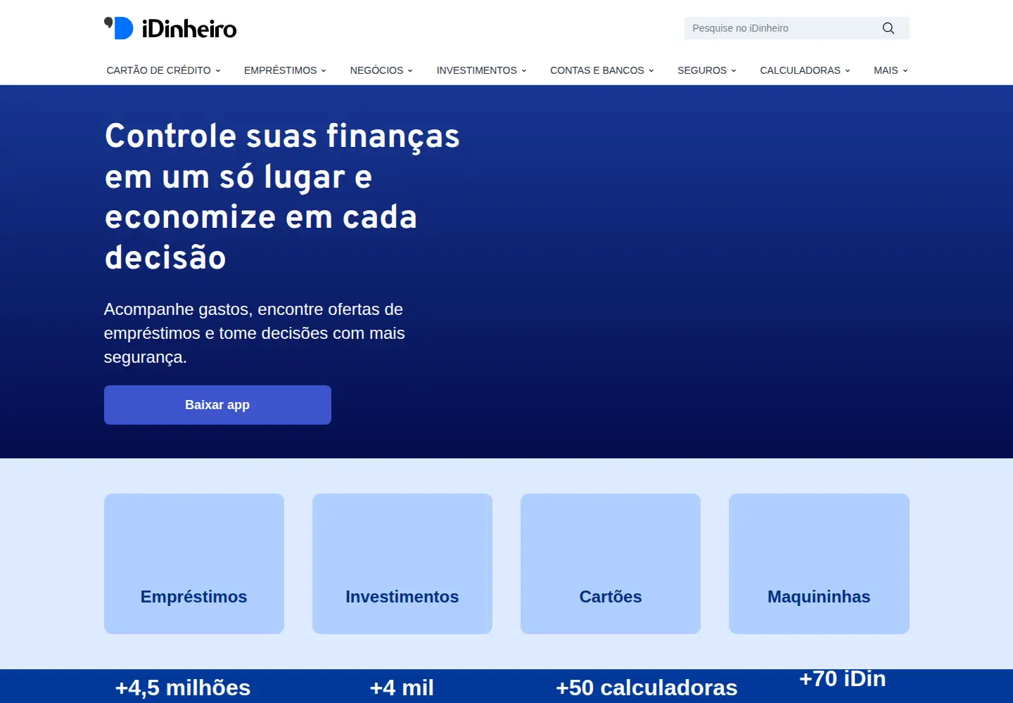 Screenshot of idinheiro.com.br