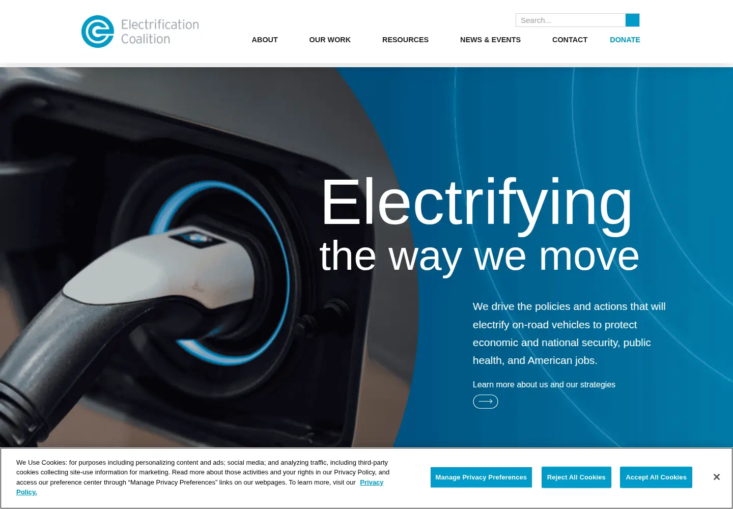Screenshot of electrificationcoalition.org