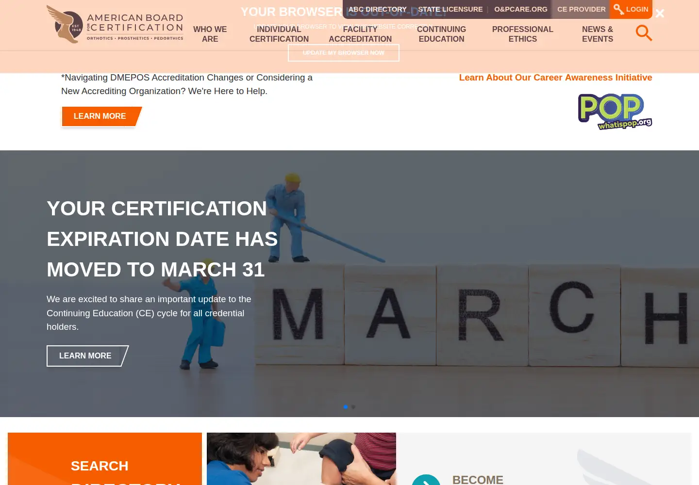 Screenshot of abcop.org