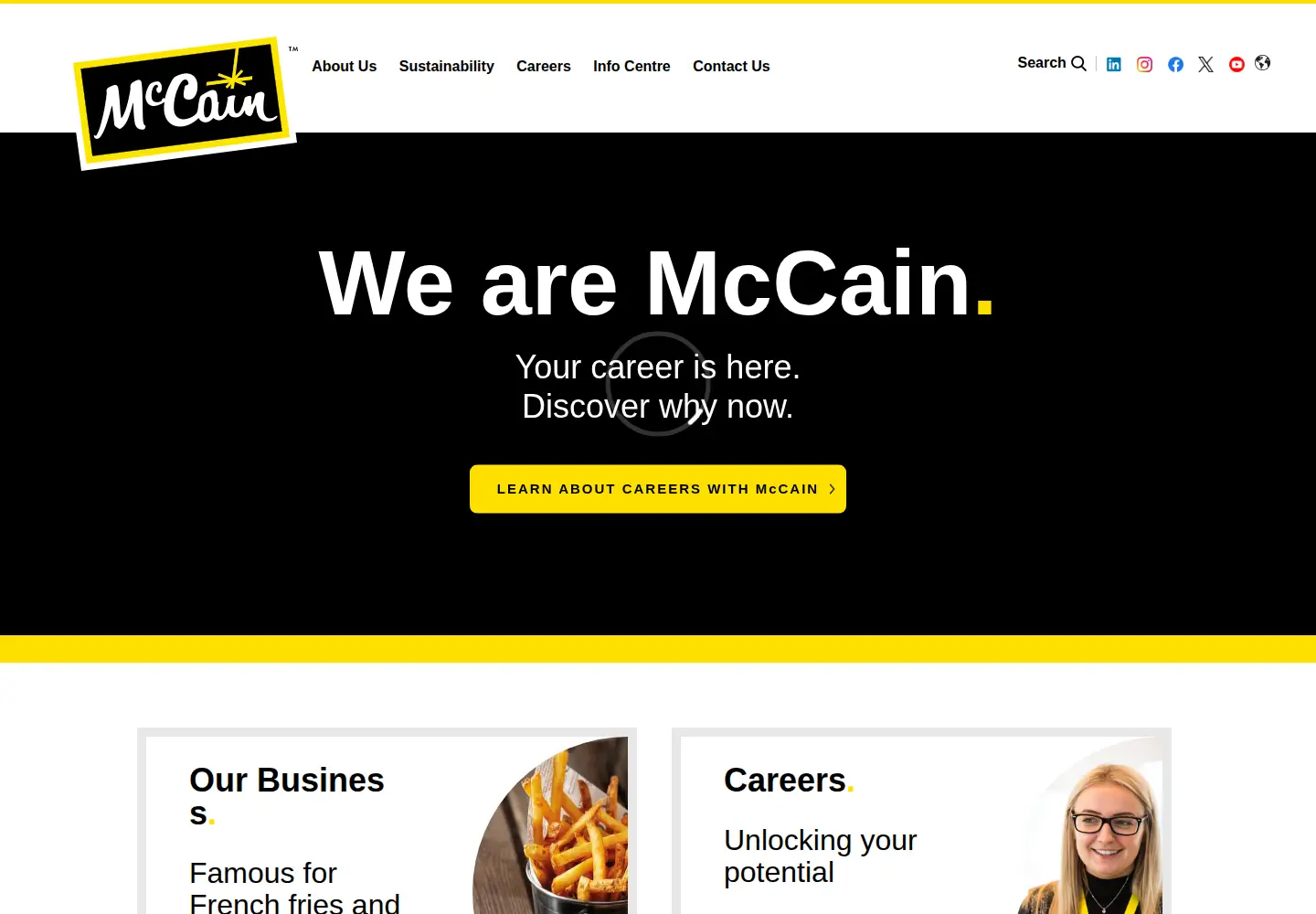 Screenshot of mccain.com