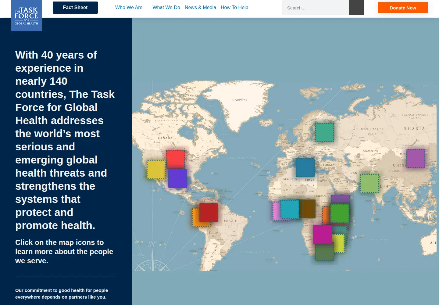 Captured homepage of taskforce.org in the current scan