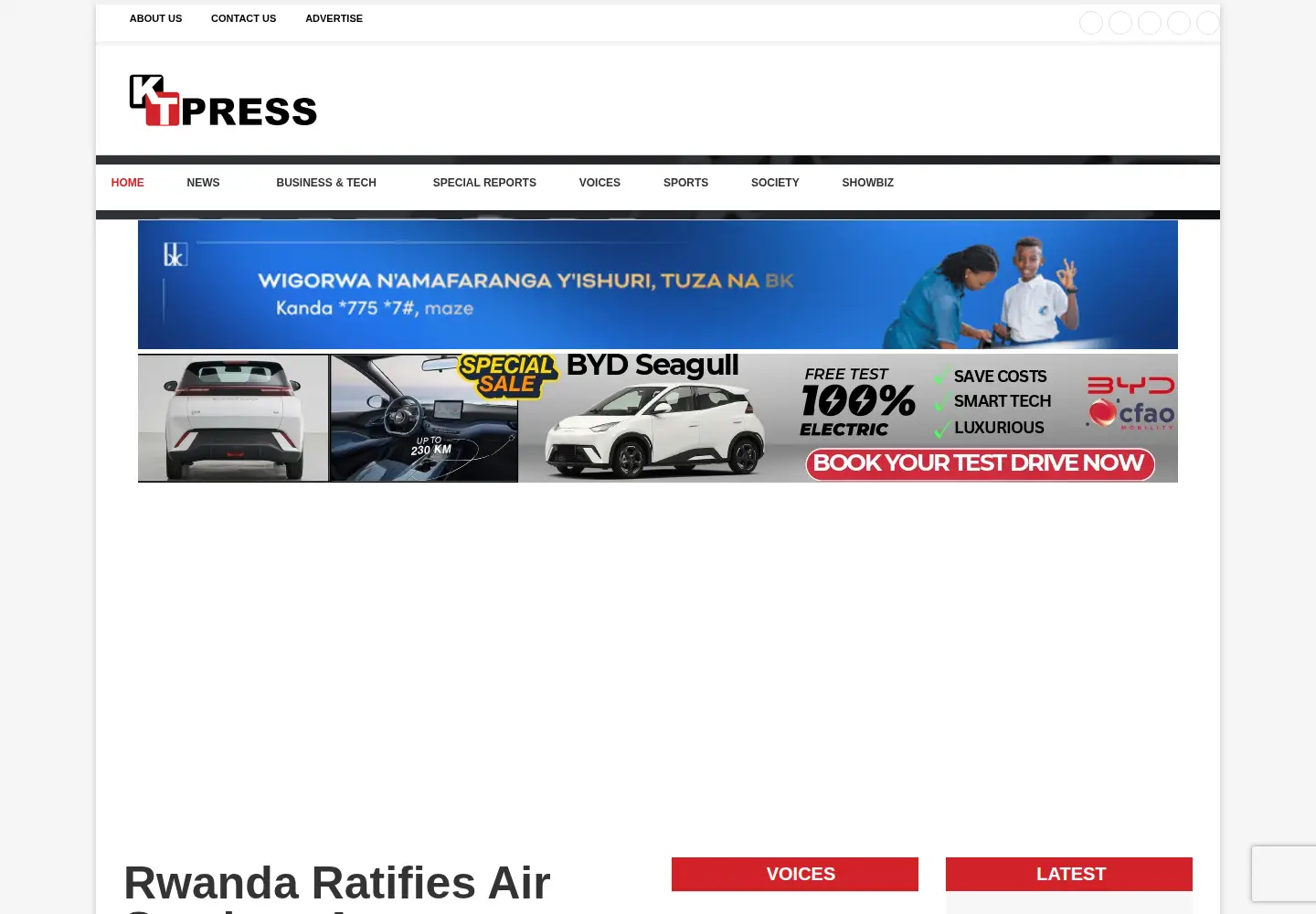 Screenshot of ktpress.rw