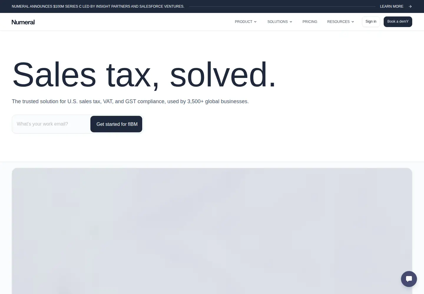 Screenshot of numeral.com