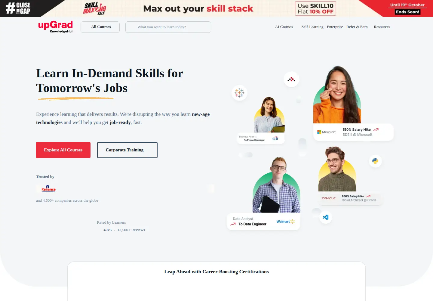 Screenshot of knowledgehut.com