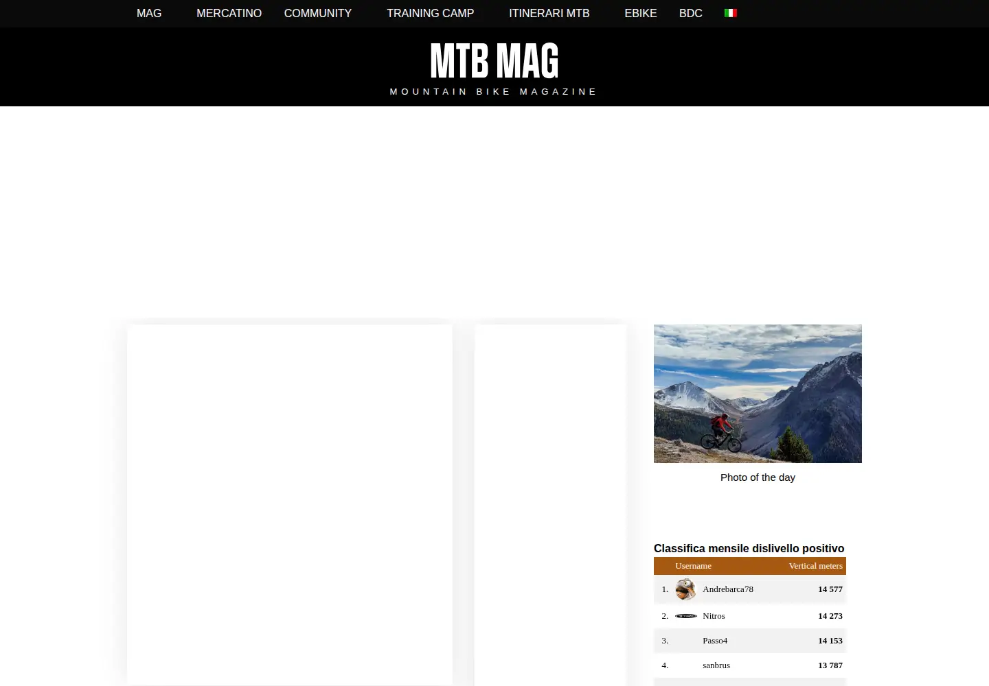 Captured homepage of mtb-mag.com in the current scan