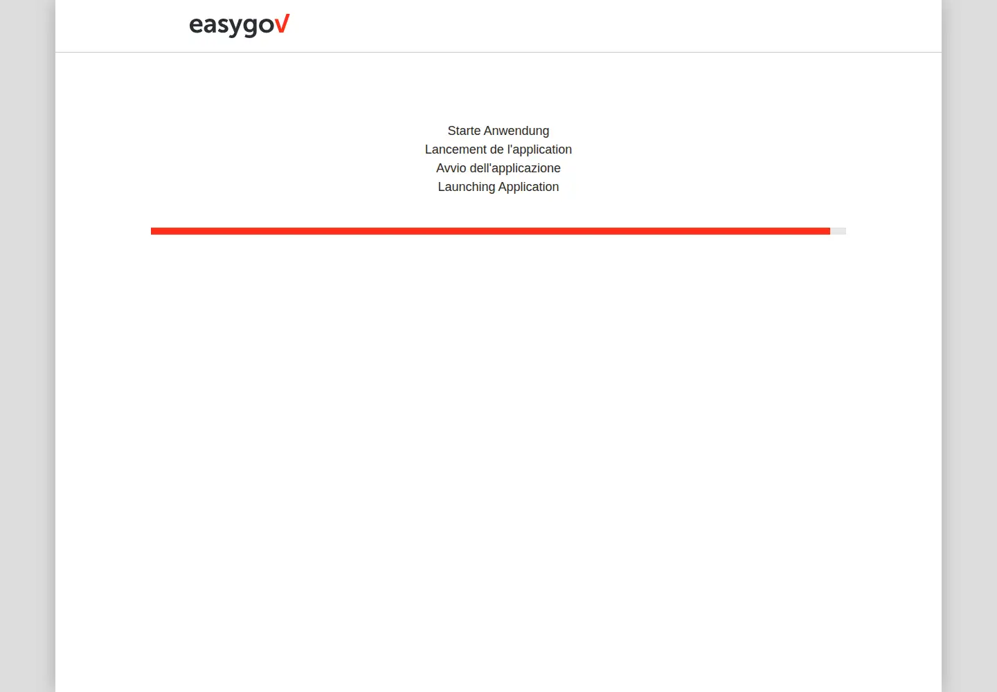 Captured homepage of easygov.swiss in the current scan