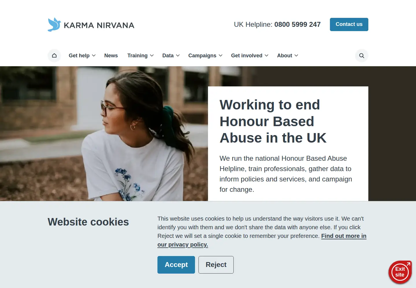 Screenshot of karmanirvana.org.uk