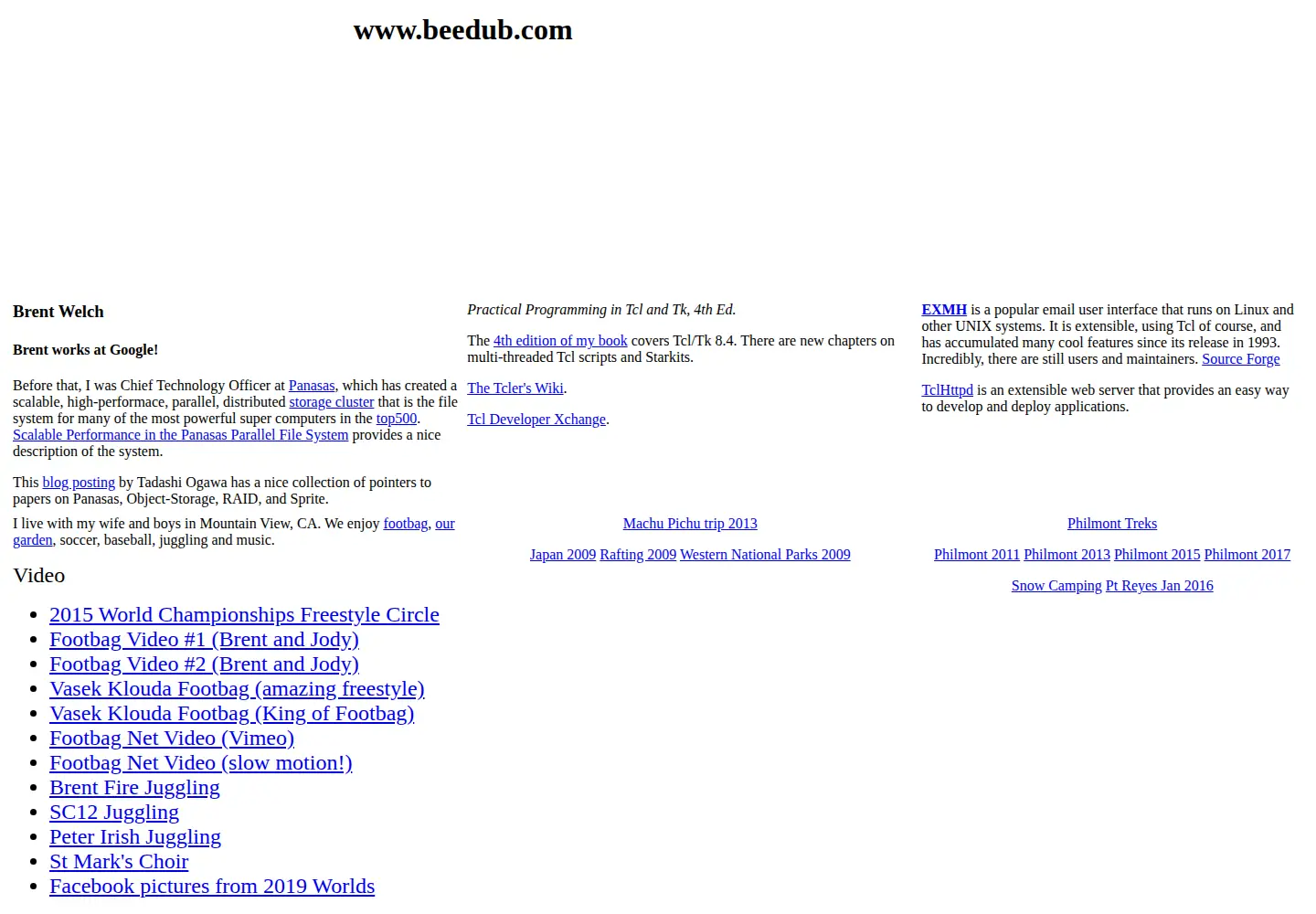 Screenshot of beedub.com