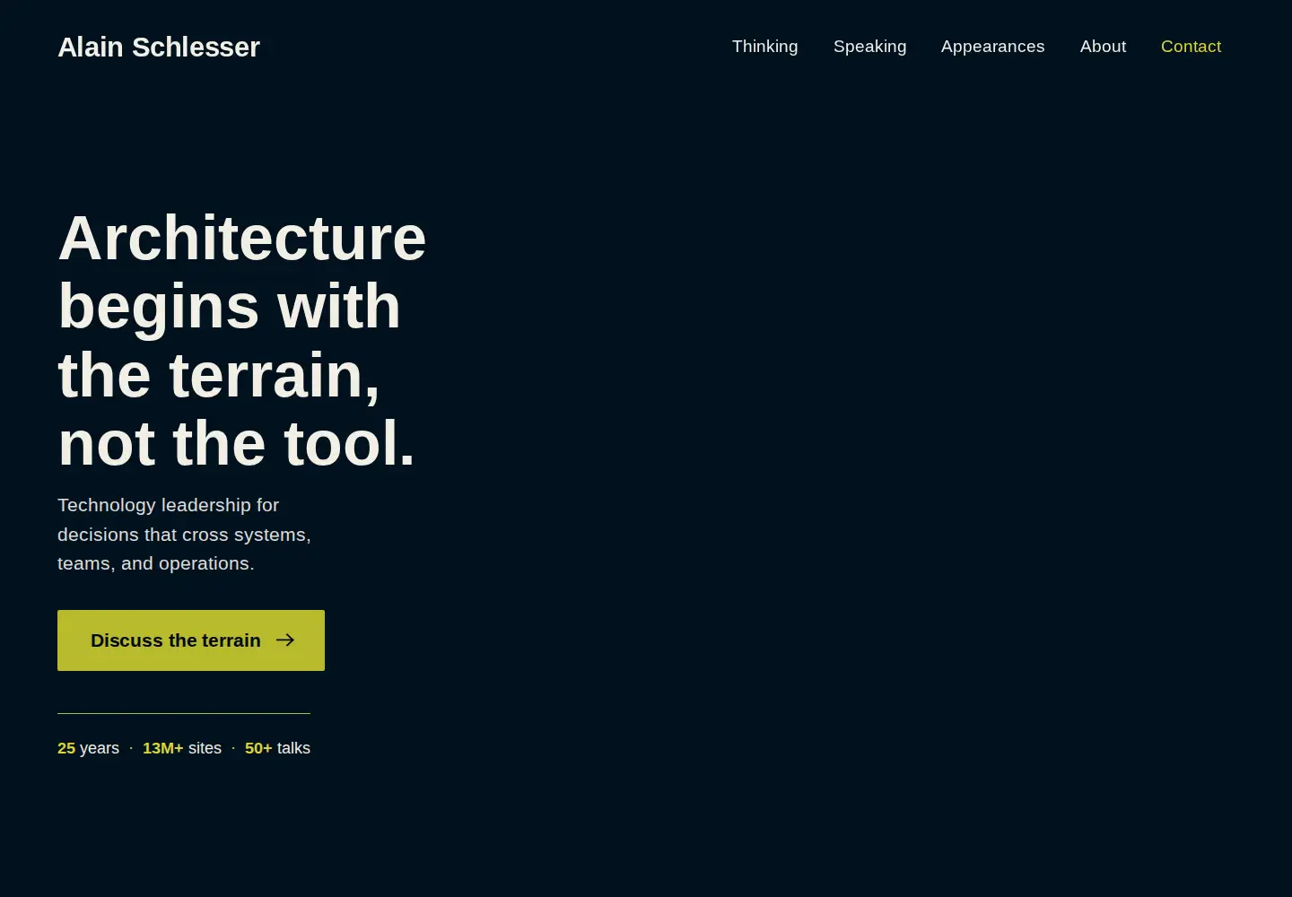 Screenshot of alainschlesser.com
