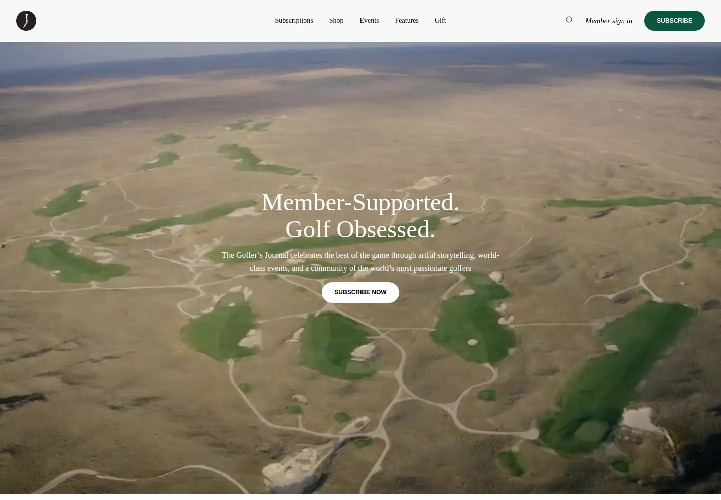 Captured homepage of golfersjournal.com in the current scan