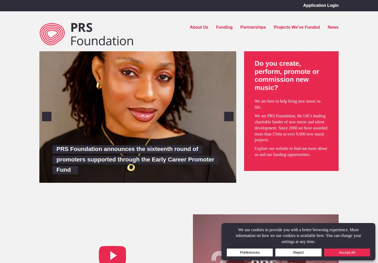 Screenshot of prsfoundation.com