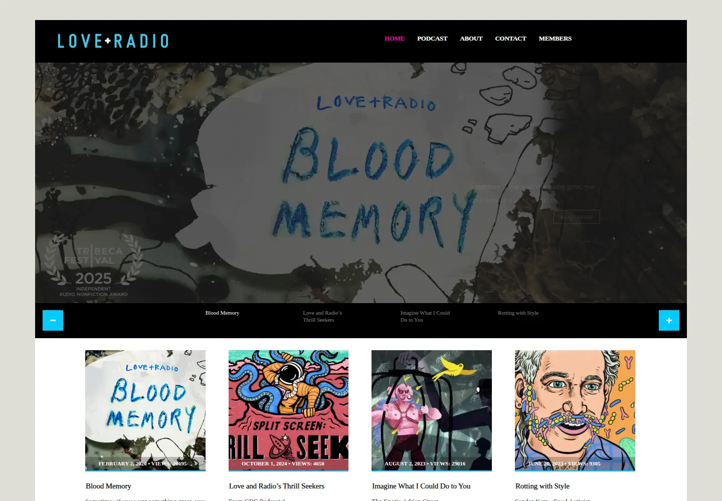 Screenshot of loveandradio.org
