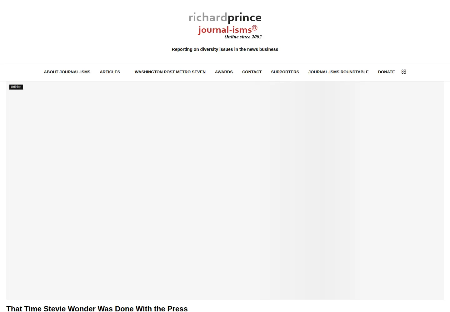 Captured homepage of journal-isms.com in the current scan