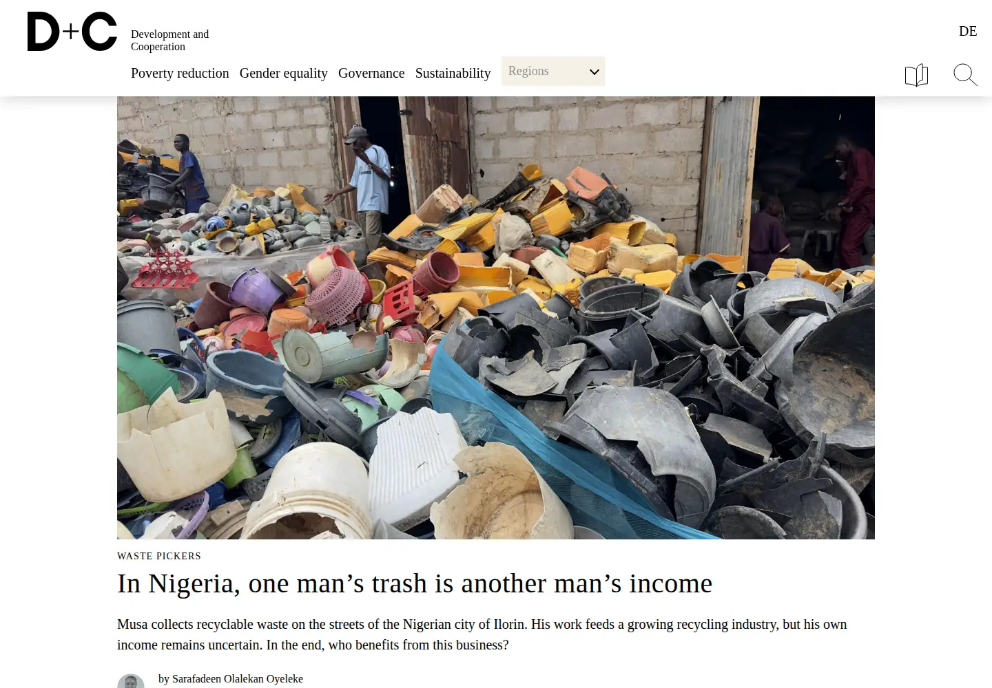 Captured homepage of dandc.eu in the current scan
