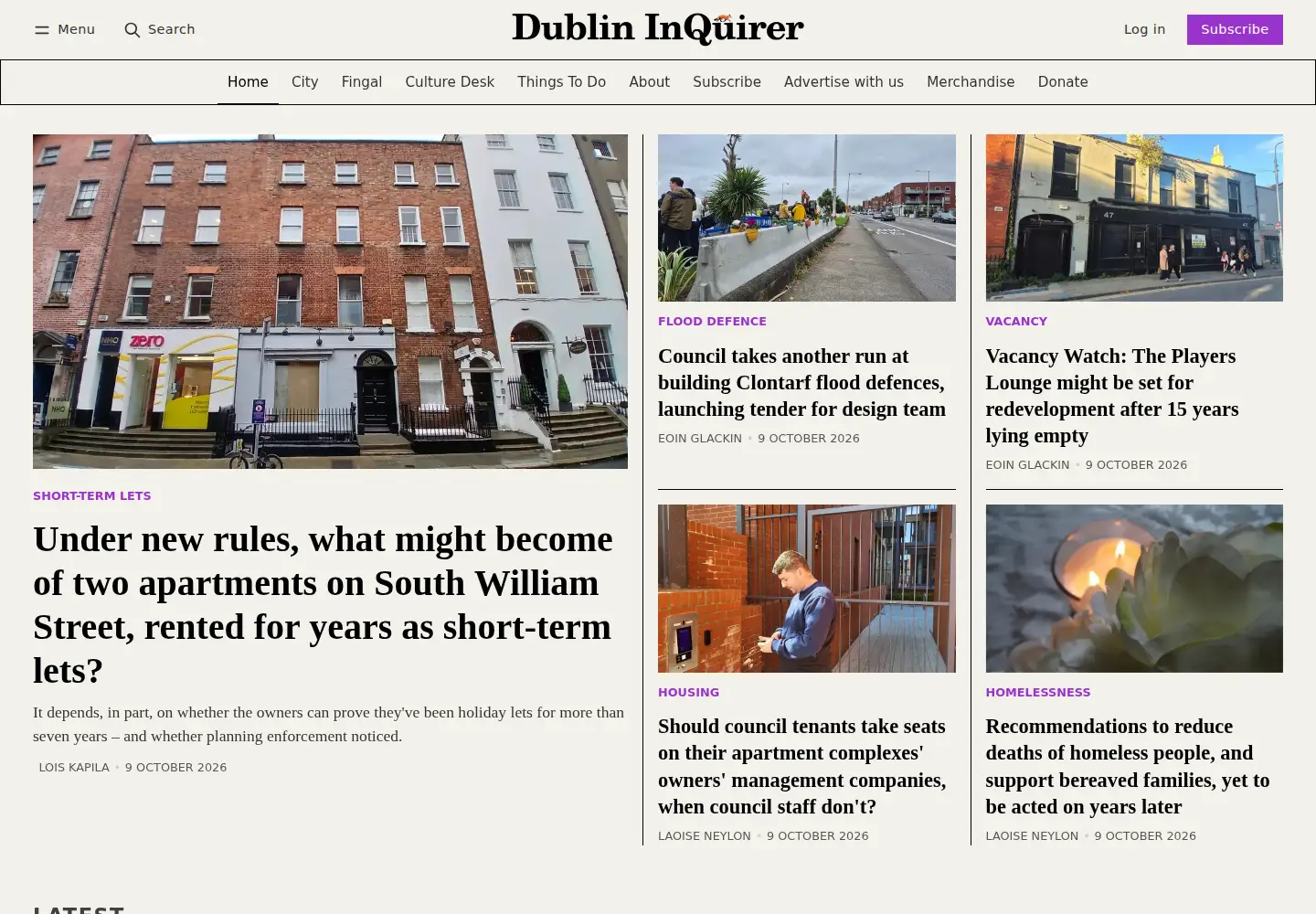 Screenshot of dublininquirer.com