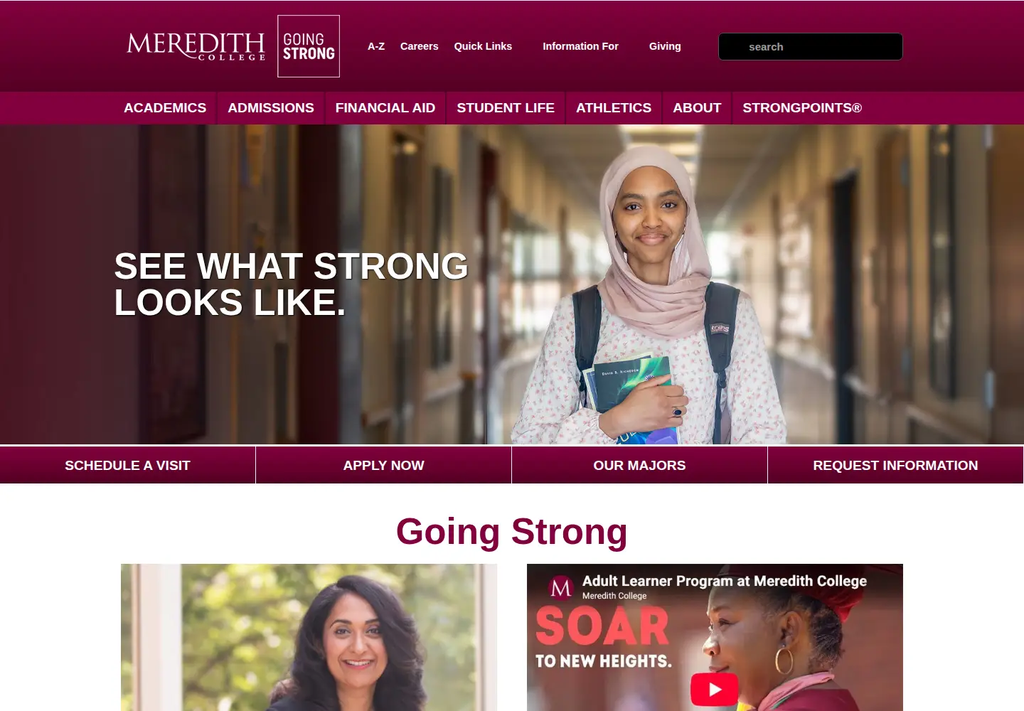 Screenshot of meredith.edu