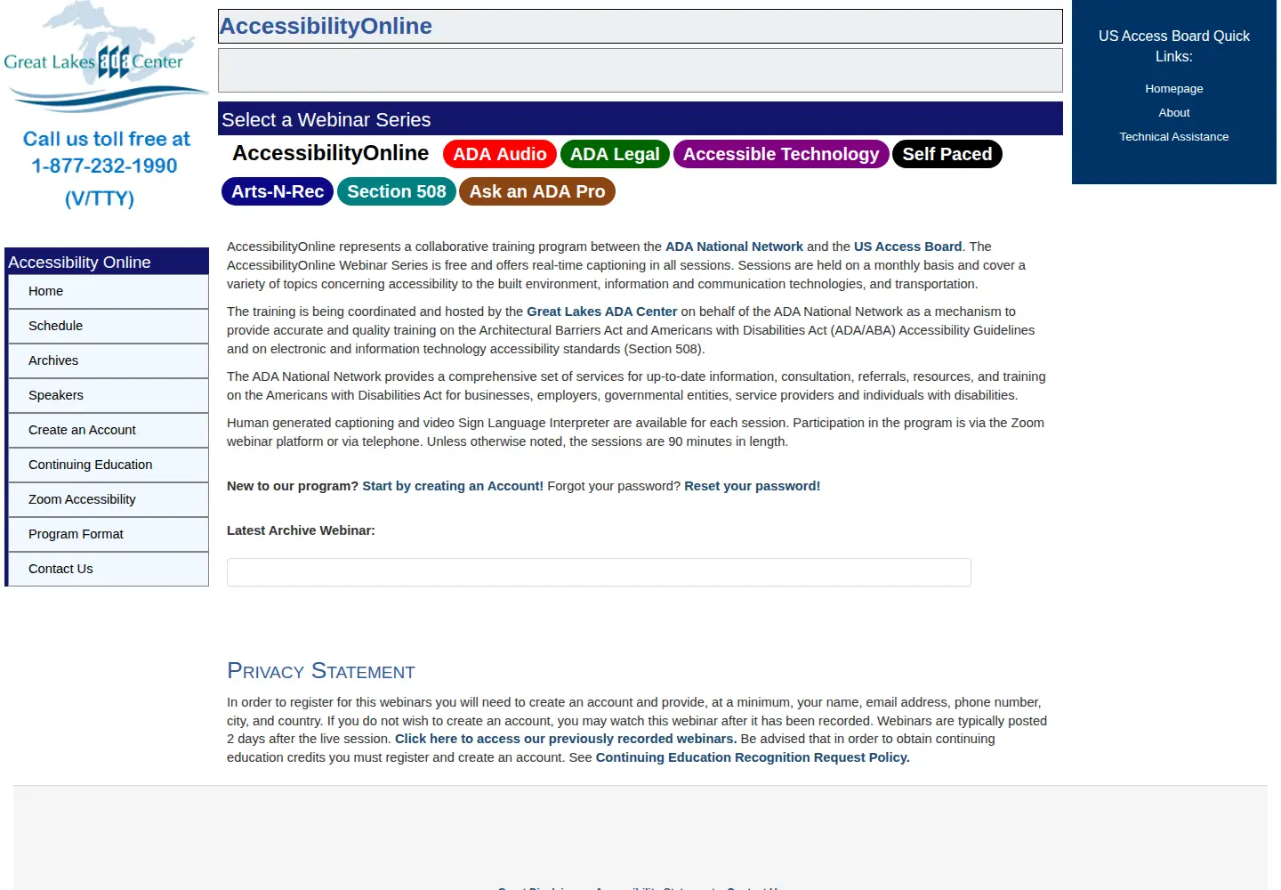 Screenshot of accessibilityonline.org