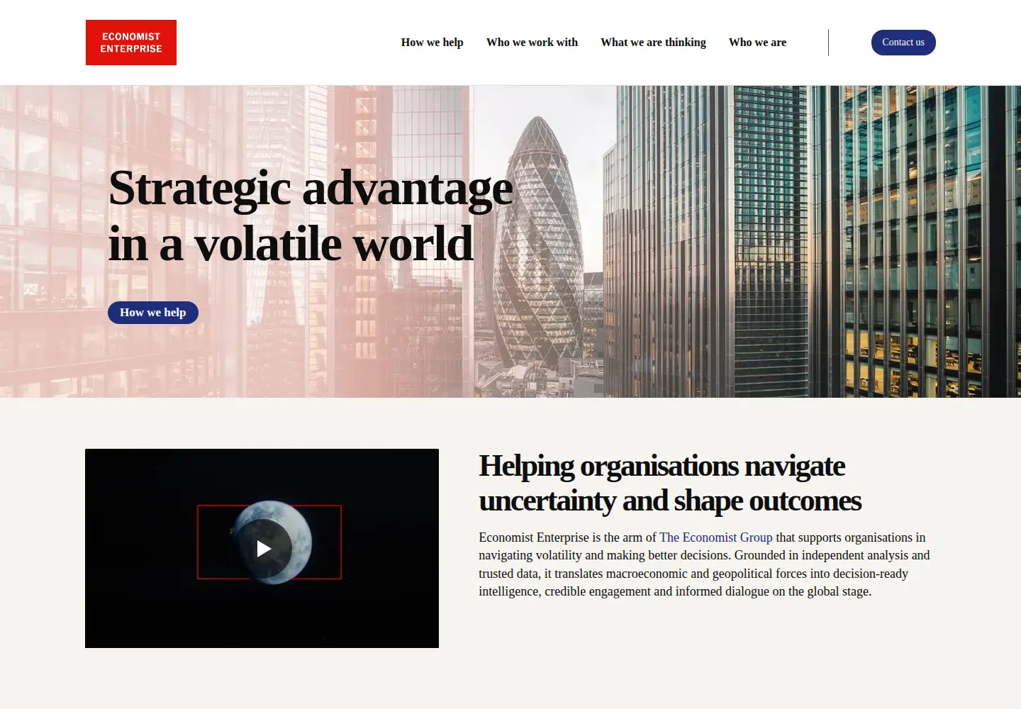 Captured homepage of economistenterprise.com in the current scan