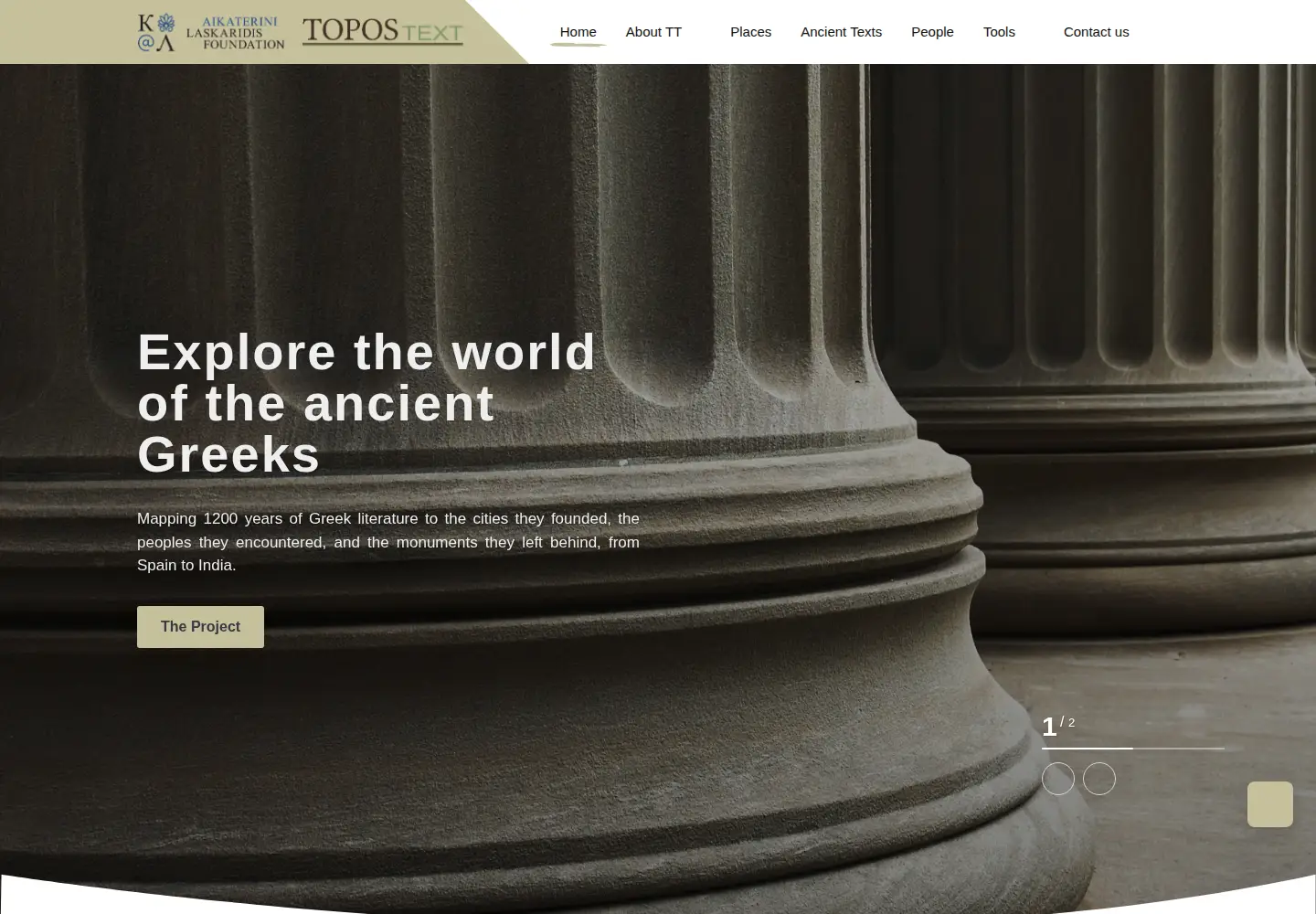 Screenshot of topostext.org