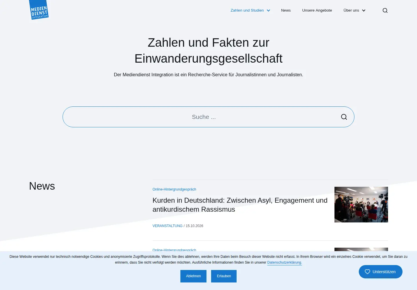 Screenshot of mediendienst-integration.de