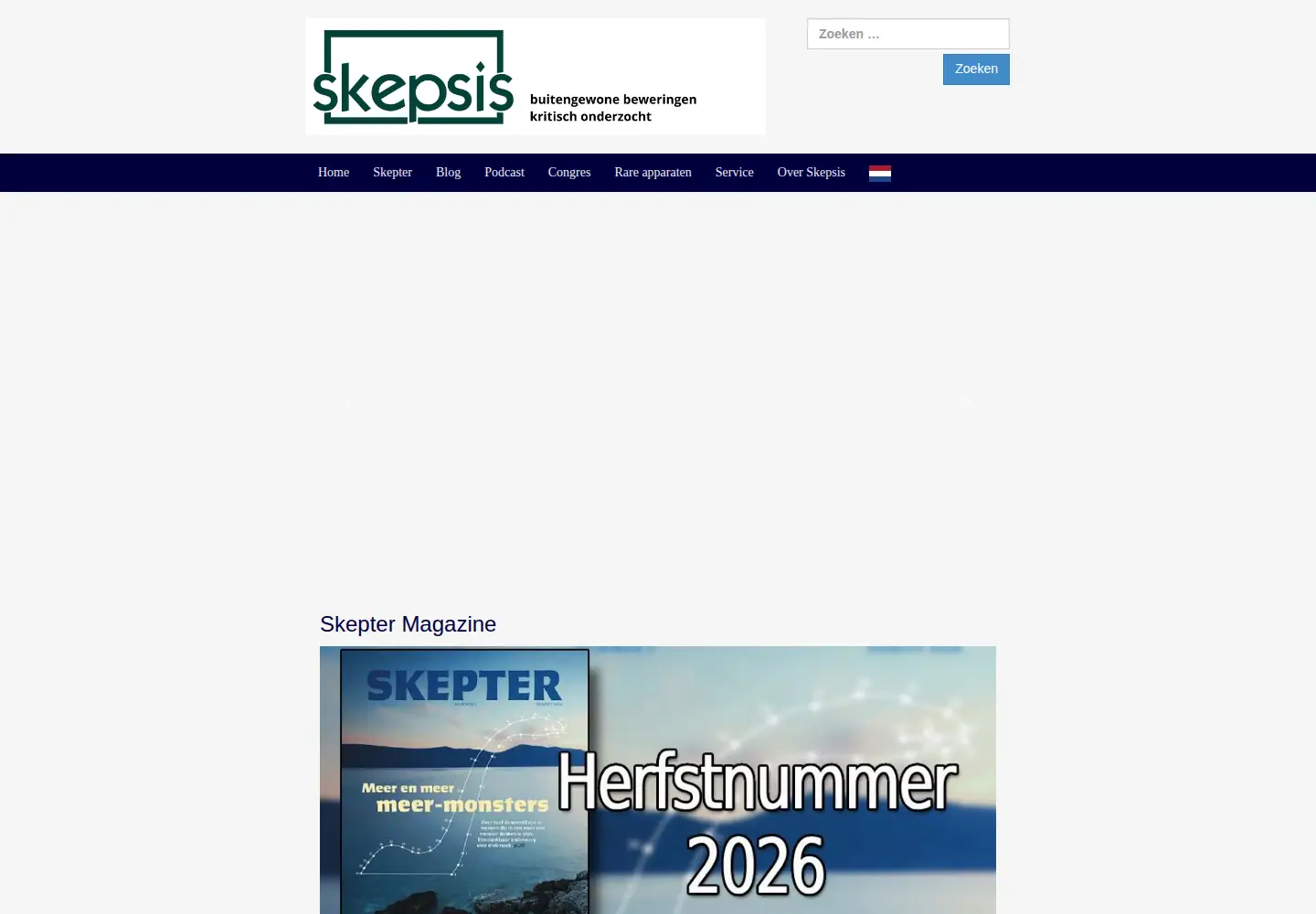 Screenshot of skepsis.nl
