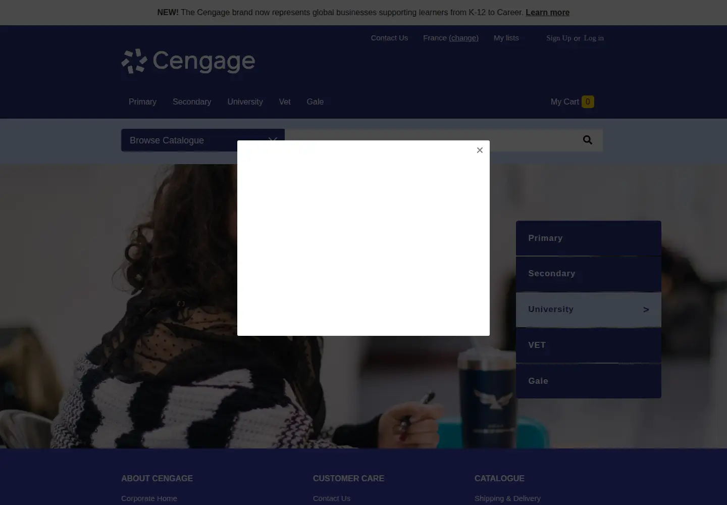 Screenshot of cengage.com.au