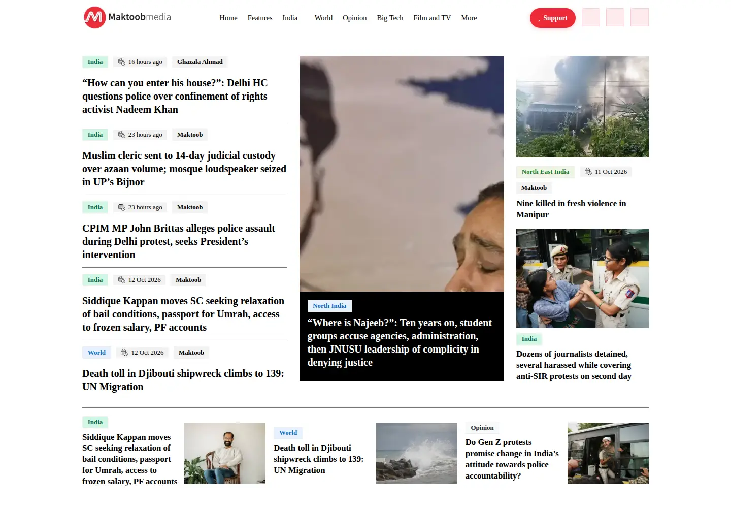 Screenshot of maktoobmedia.com