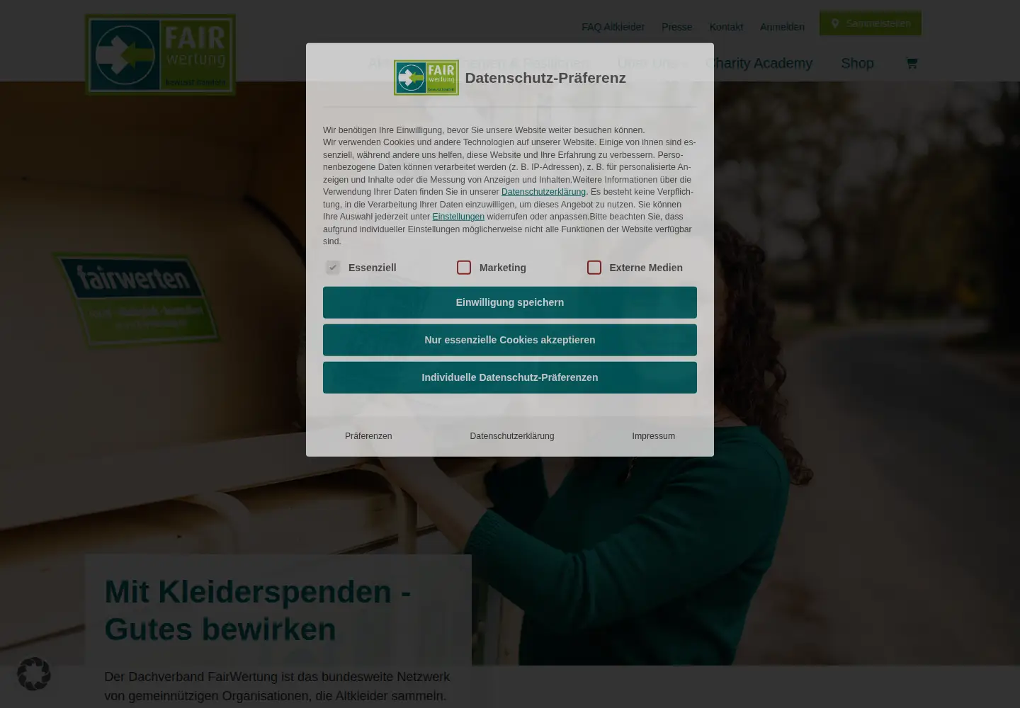 Screenshot of fairwertung.de
