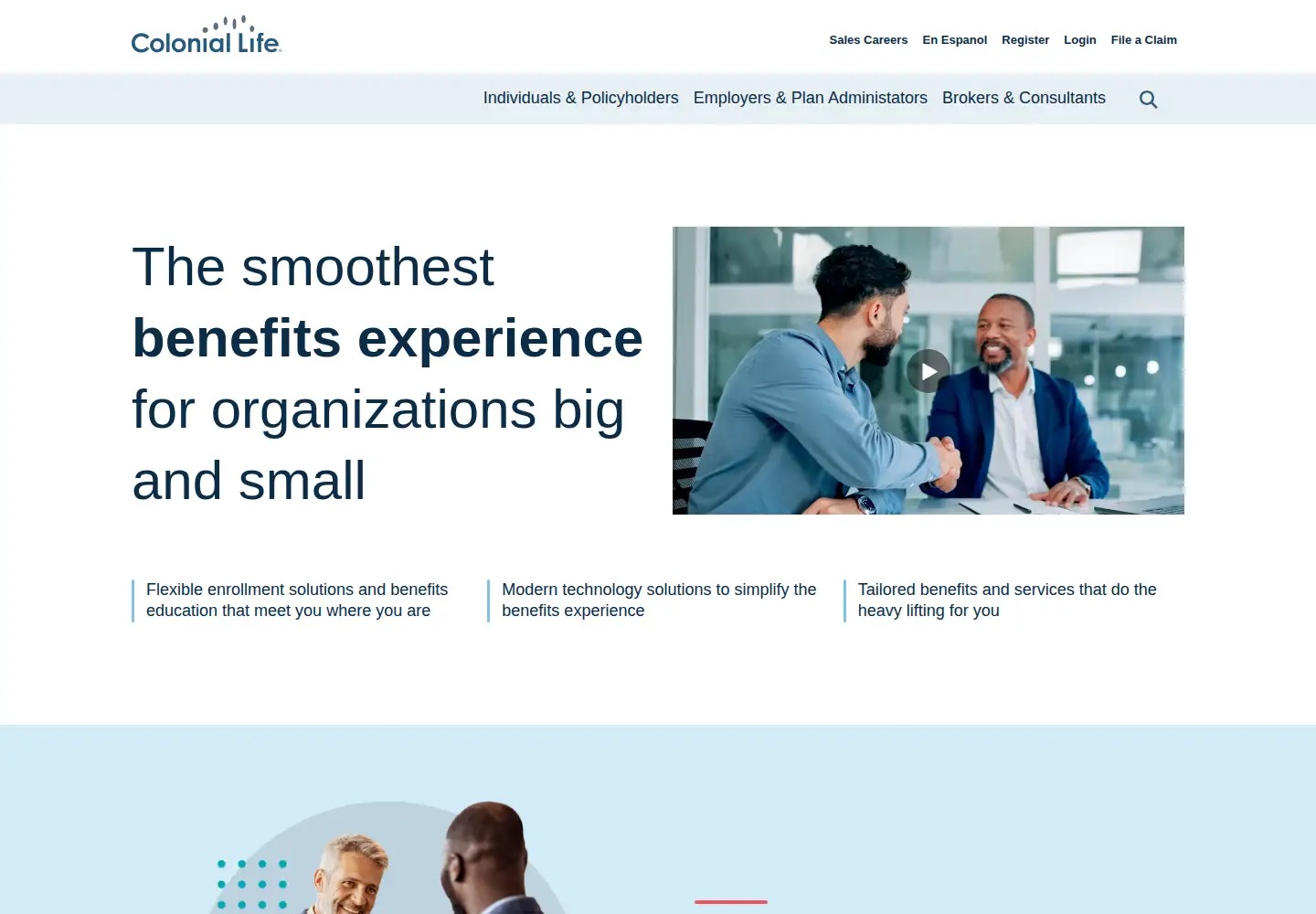Screenshot of coloniallife.com