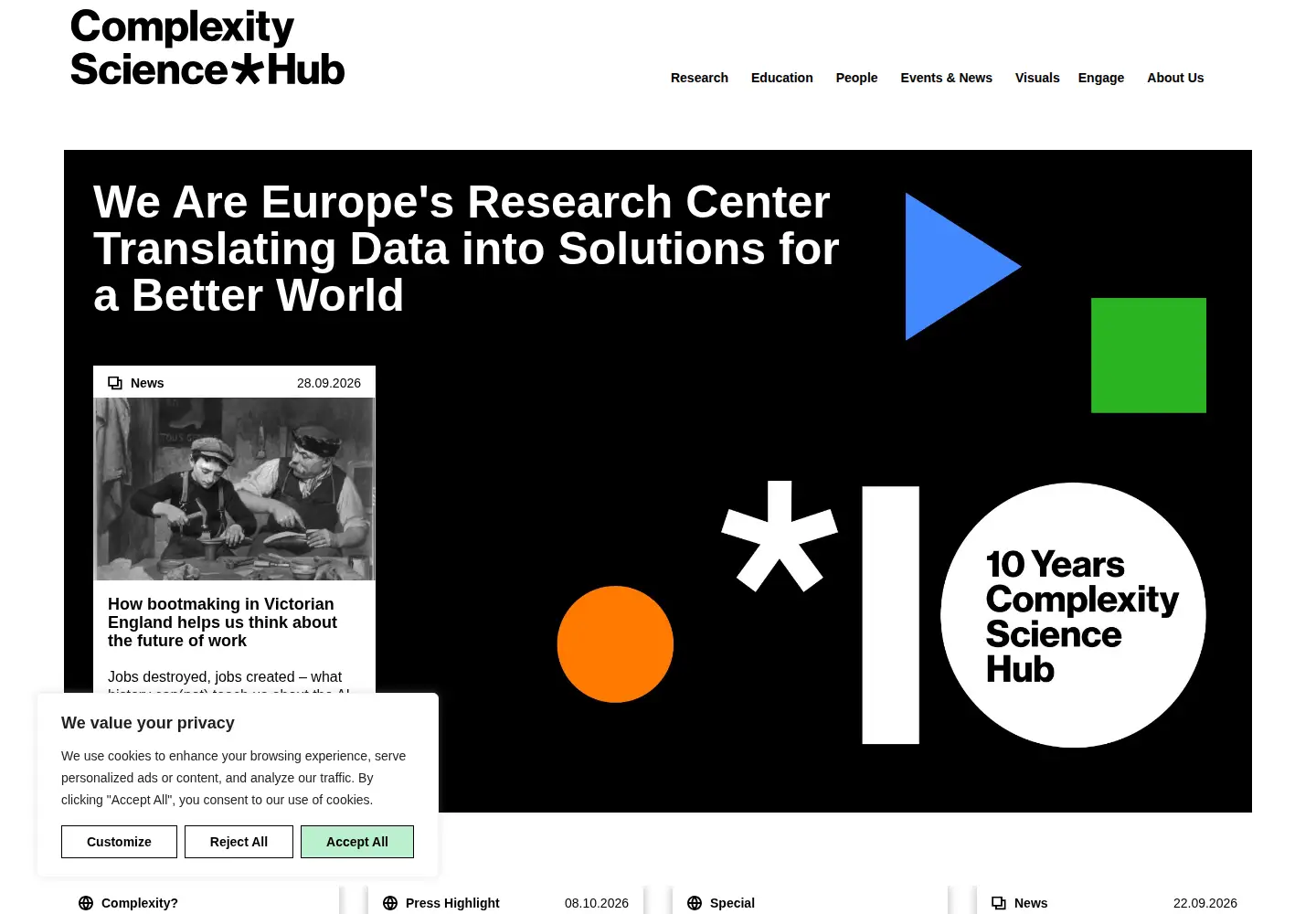 Screenshot of csh.ac.at