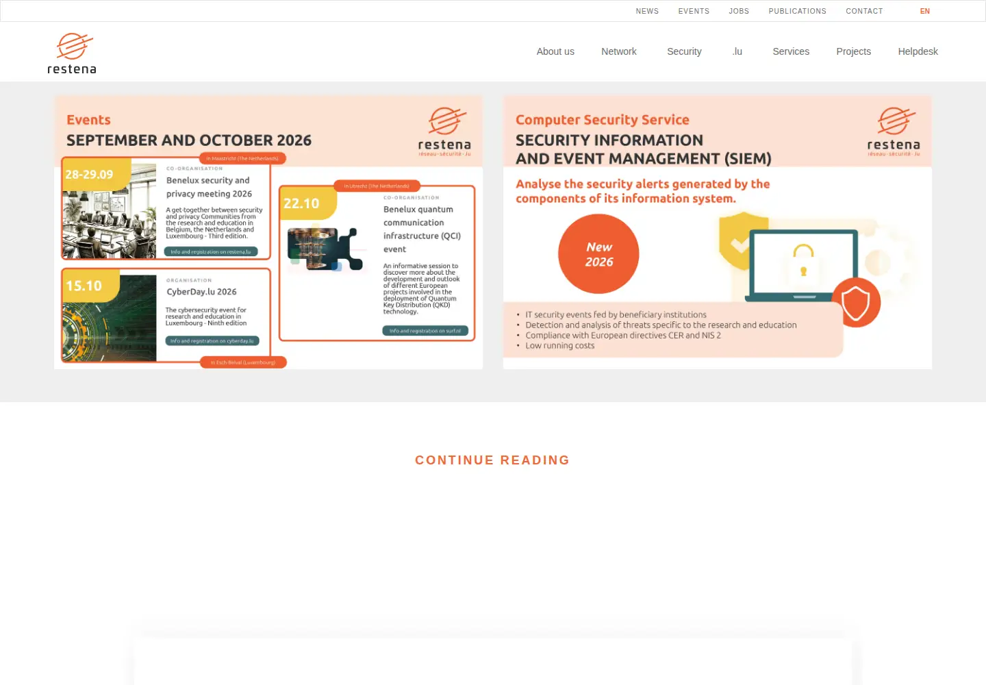 Captured homepage of restena.lu in the current scan
