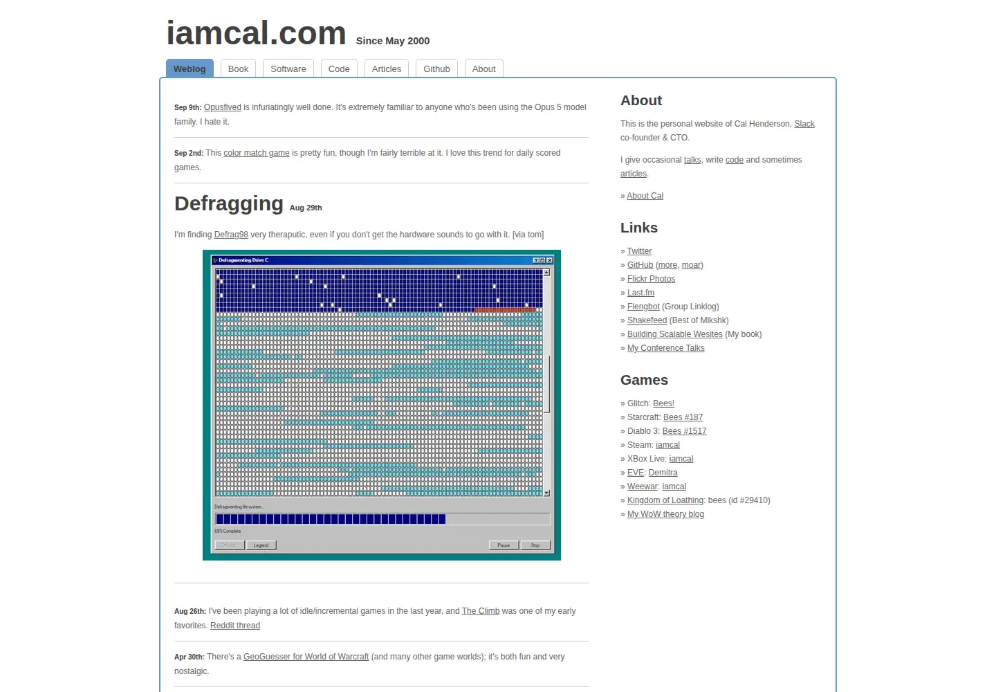 Screenshot of iamcal.com