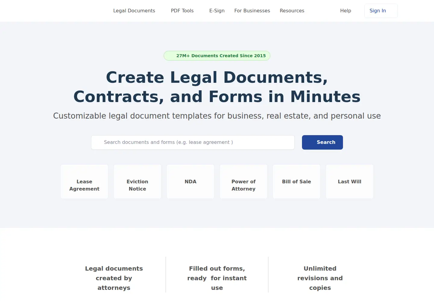 Screenshot of legaltemplates.net