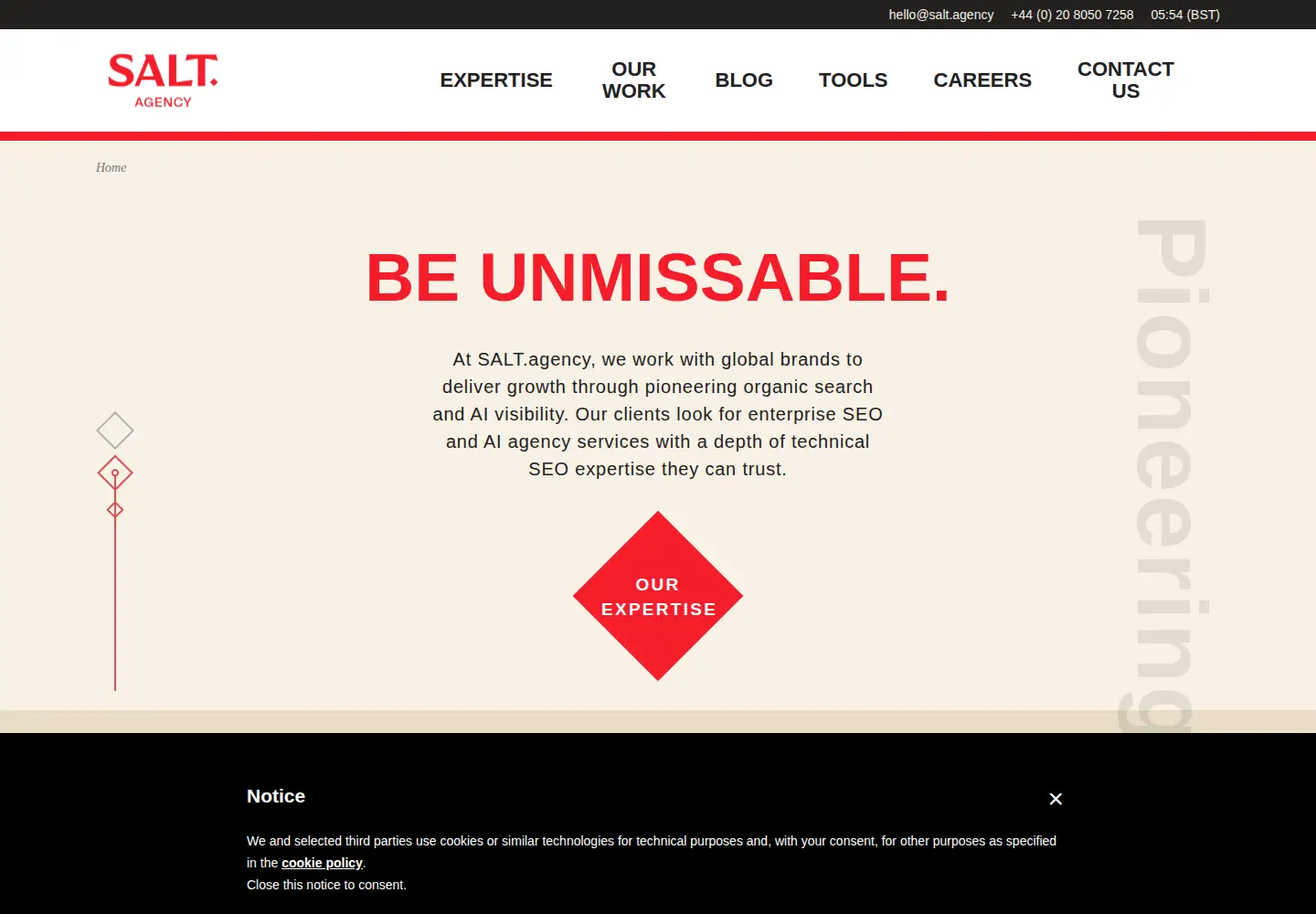 Screenshot of salt.agency
