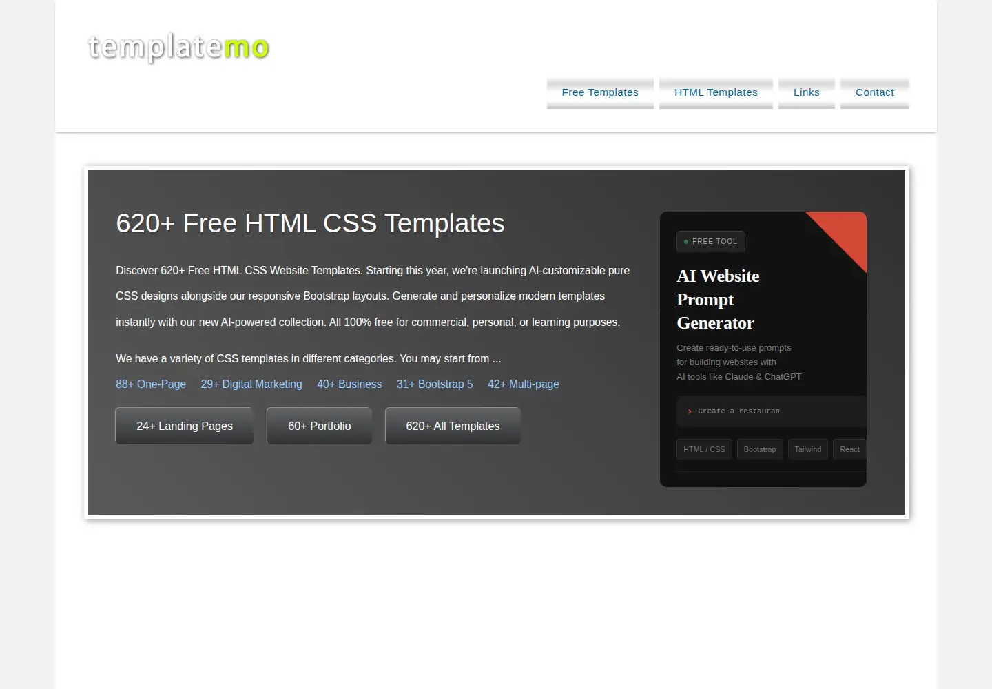 Screenshot of templatemo.com
