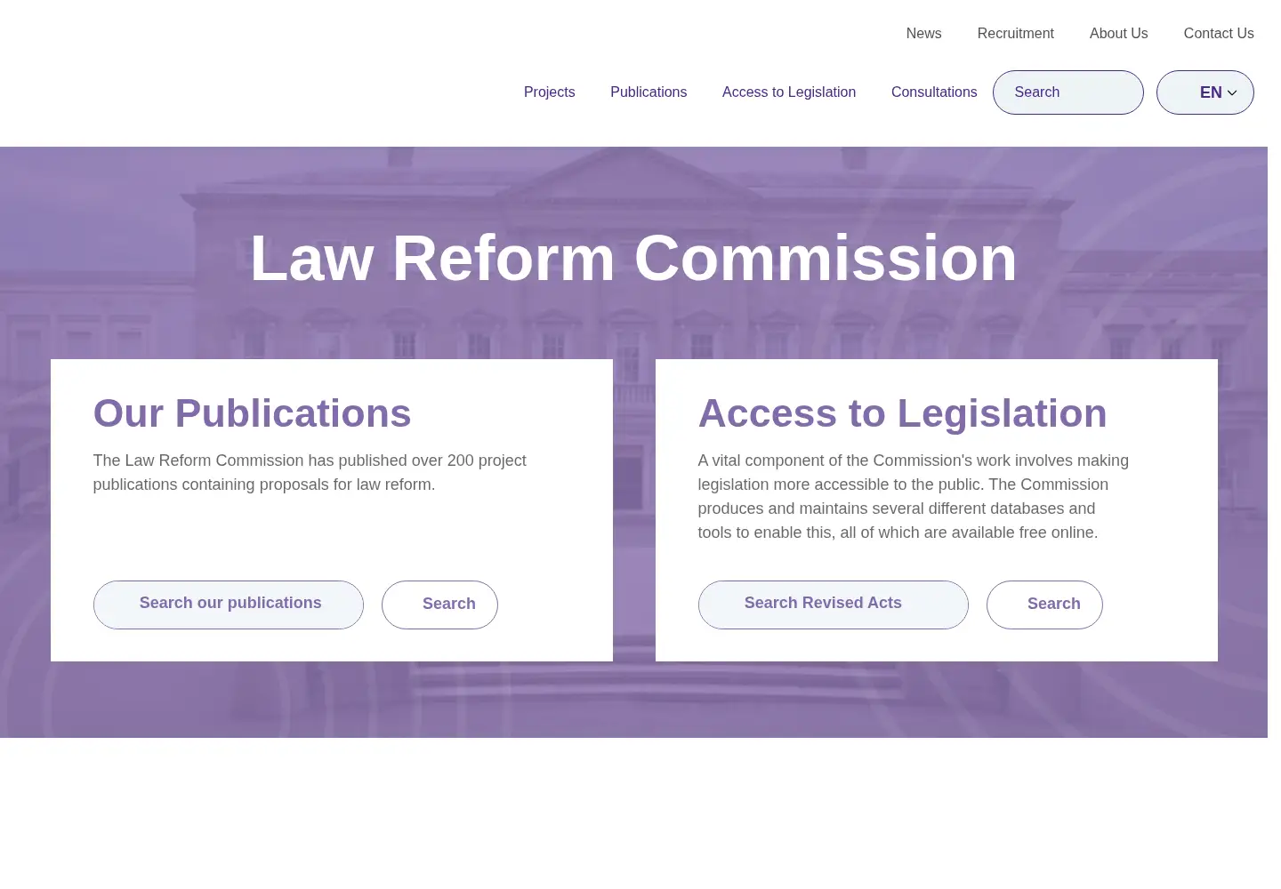 Screenshot of lawreform.ie