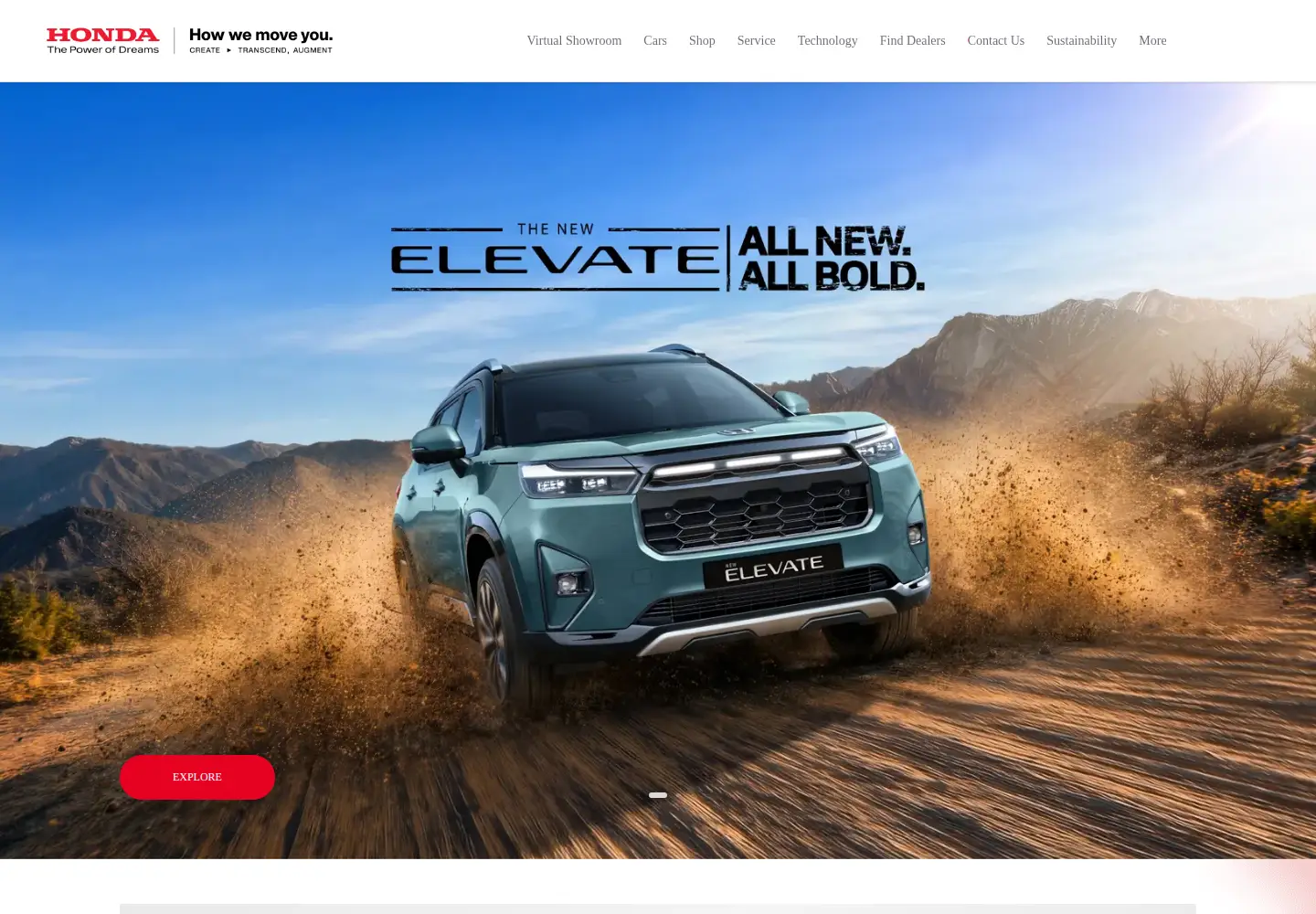 Captured homepage of hondacarindia.com in the current scan