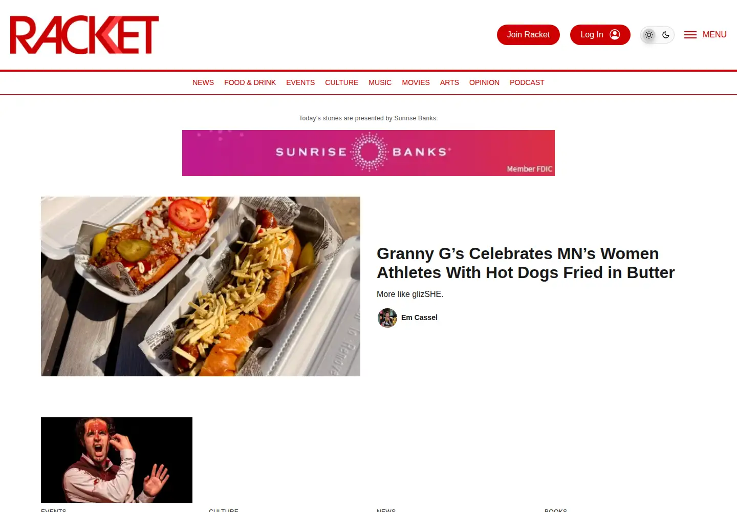 Screenshot of racketmn.com