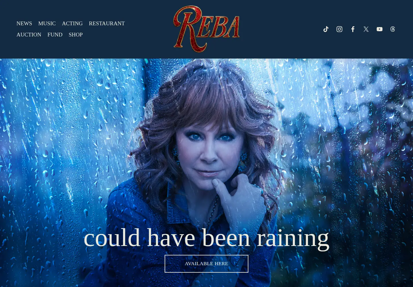 Captured homepage of reba.com in the current scan