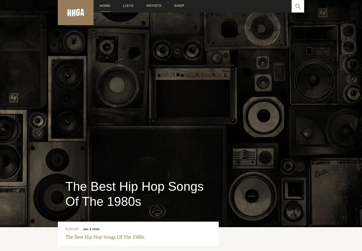 Screenshot of hiphopgoldenage.com