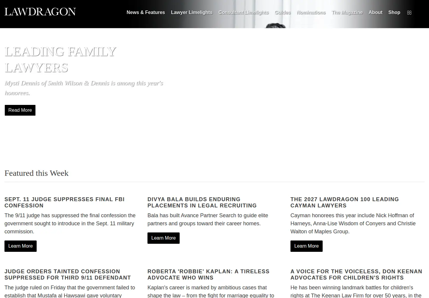 Screenshot of lawdragon.com